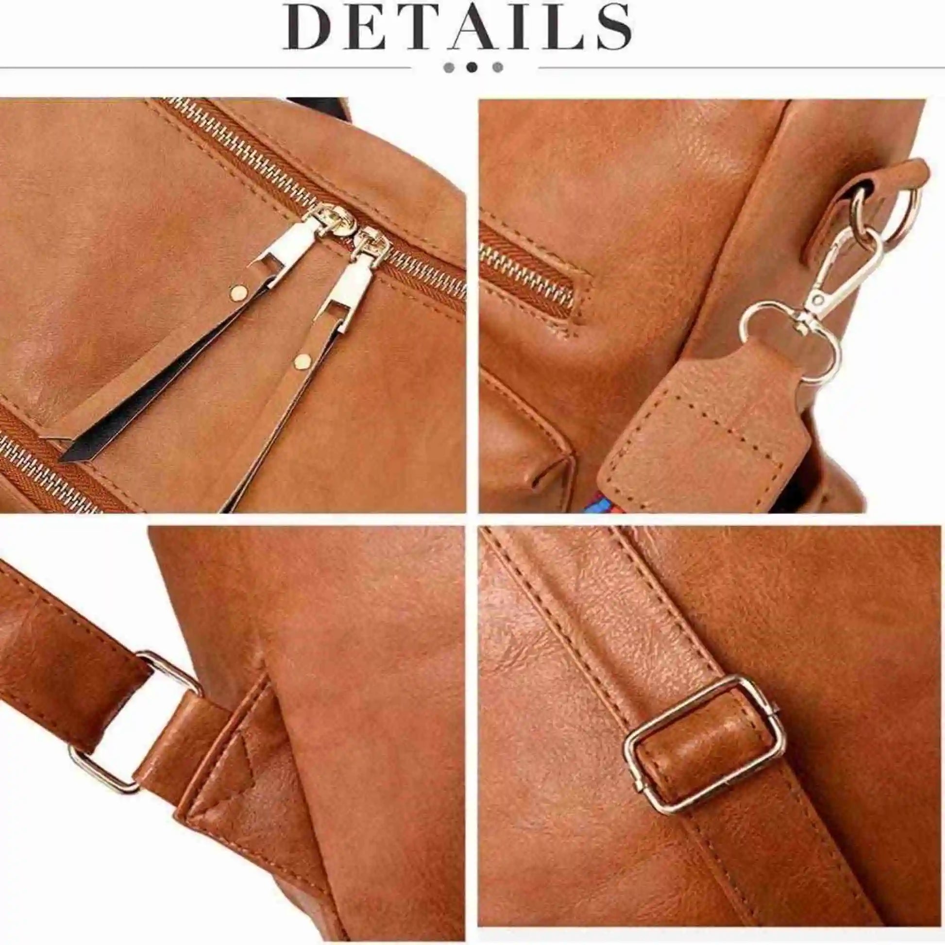 Leather Designer School Backpack