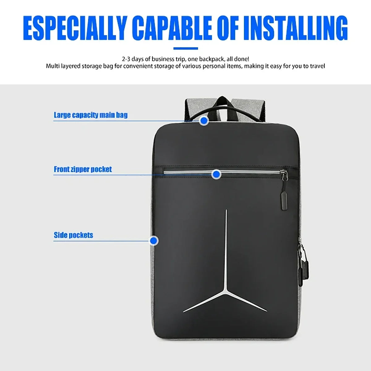 Anti-theft USB Waterproof Hard Case Backpack